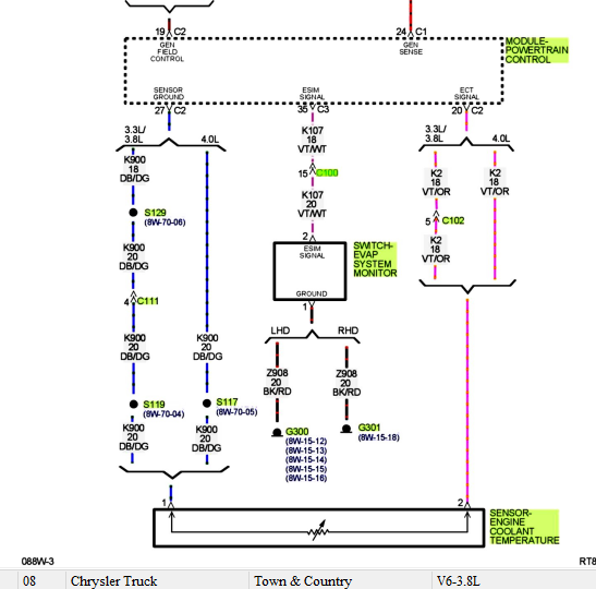 2008 Chrysler Town & Country Radiator / AC Fan ScannerDanner Forum