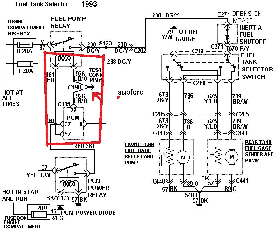 1996 Ford F350 Fuel Pump Wiring Diagram